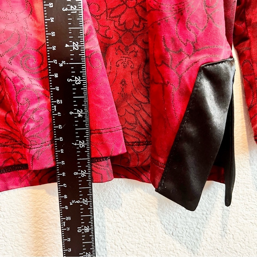 Caslon Red Velvet Blouse 2X Plus Dark Romantic Witchy Luxe Top - Picture 11 of 12
